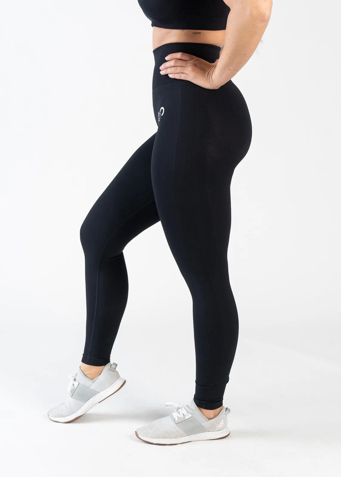 Contour Seamless Leggings | Black