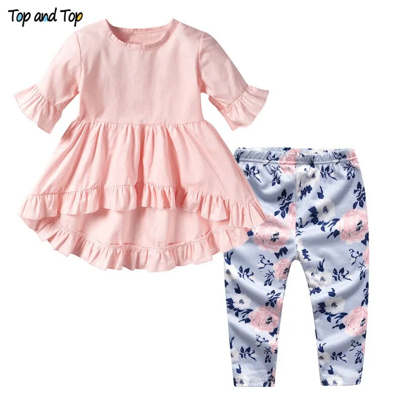 Cute Petal Tshirt Printed Leggings Outfit