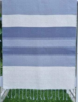 Diamond Multistripe bluegrey scarf