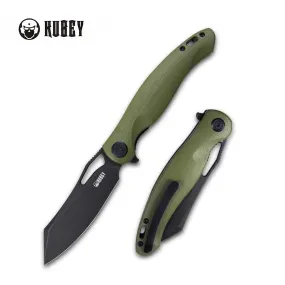 Drake Liner Lock Folding Knife Green G10 Handle 3.74'' Dark Stonewashed 14C28N KB239F