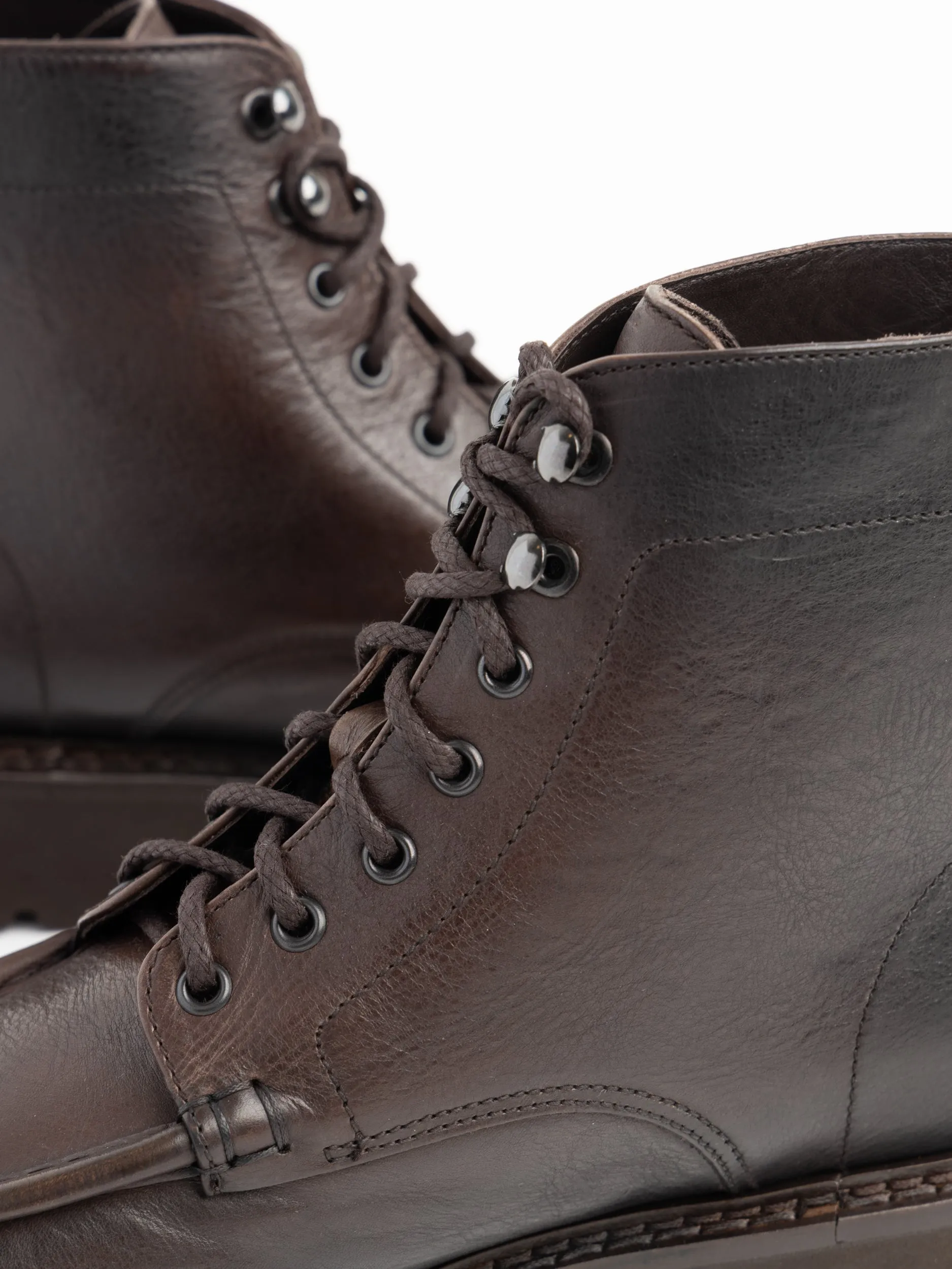 Espresso Triumph Leather Hiker Boots