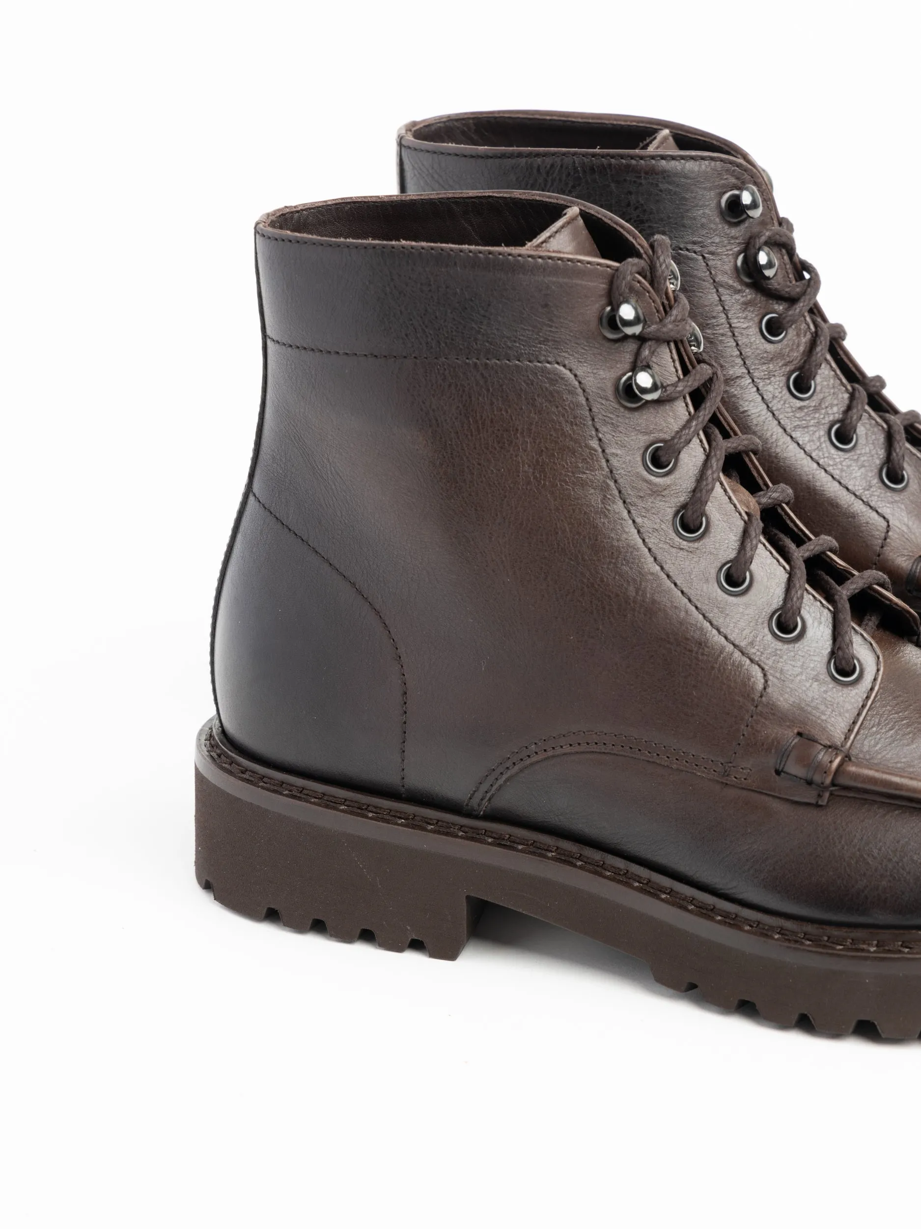 Espresso Triumph Leather Hiker Boots