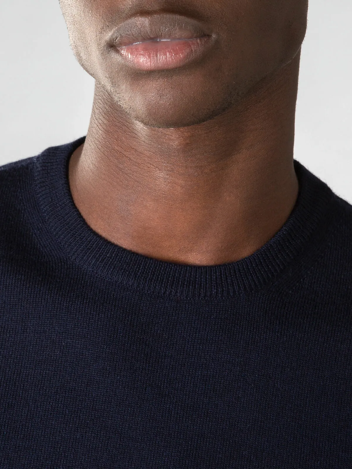 Extrafine Merino Crew Neck Sweater Navy