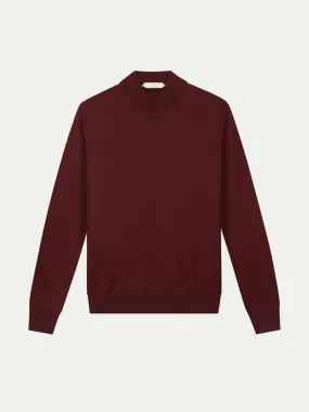 Extrafine Merino Mockneck Burgundy