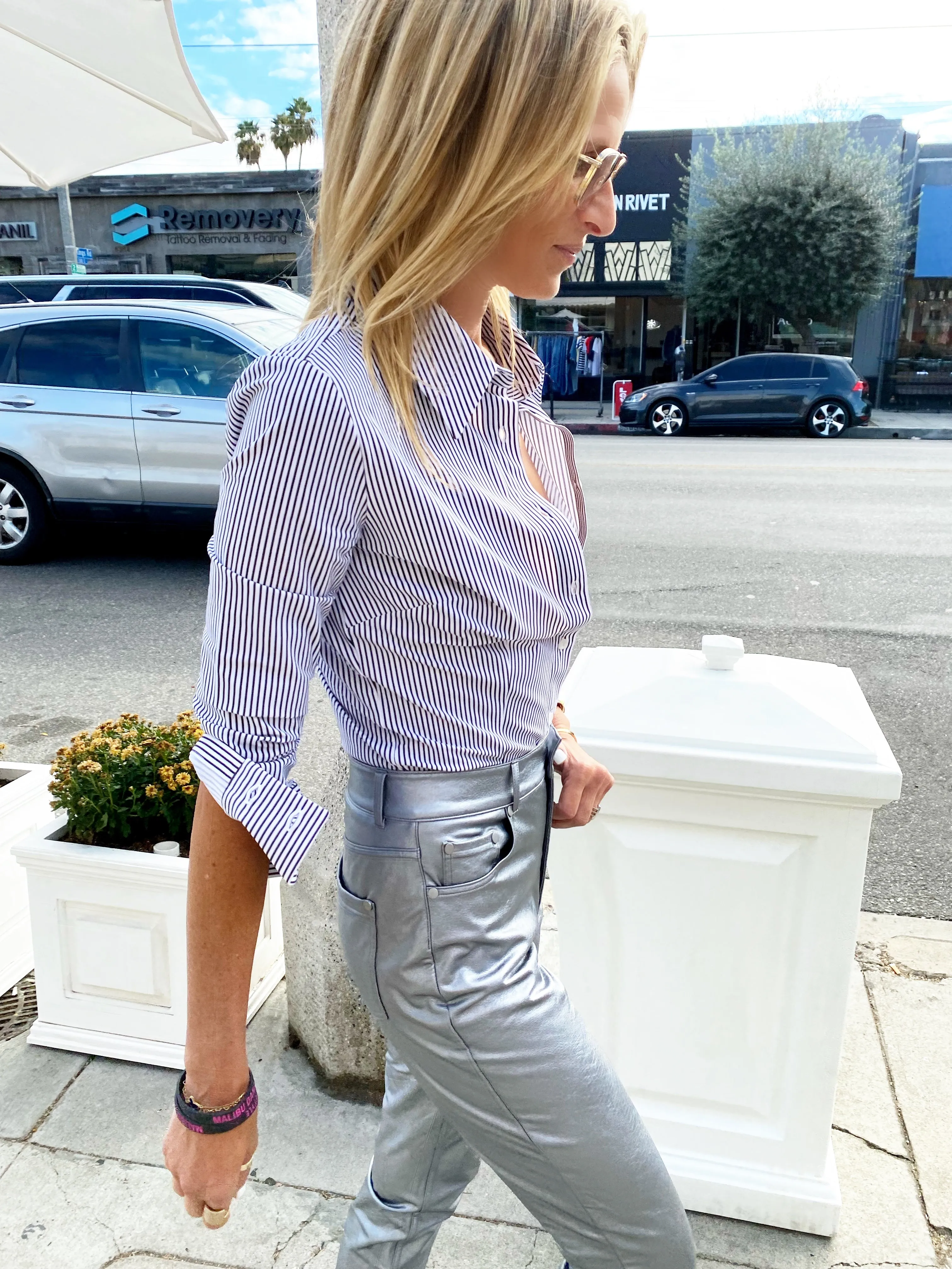 Faux Leather 5 Pocket Pant