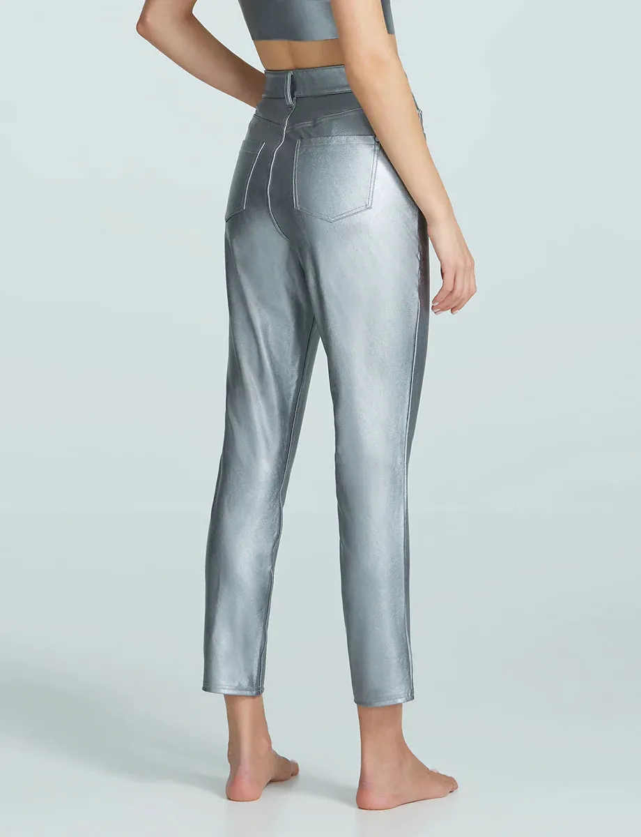 Faux Leather 5 Pocket Pant