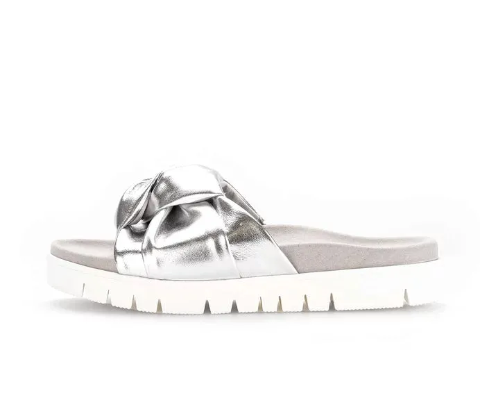 GABOR METALLIC MULES 43.746.61 SILVER