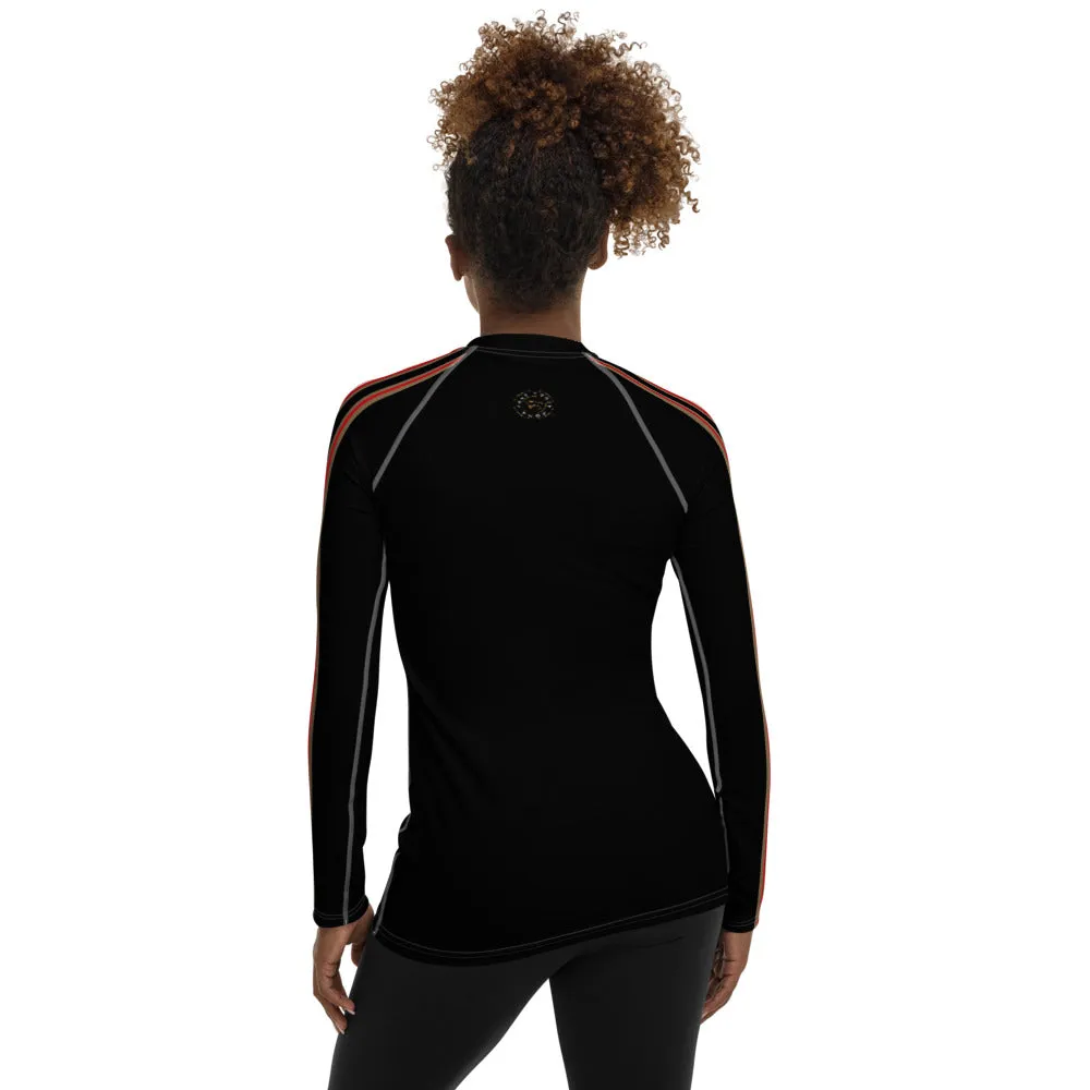 Gold Line Black Fashion Rashguard Top