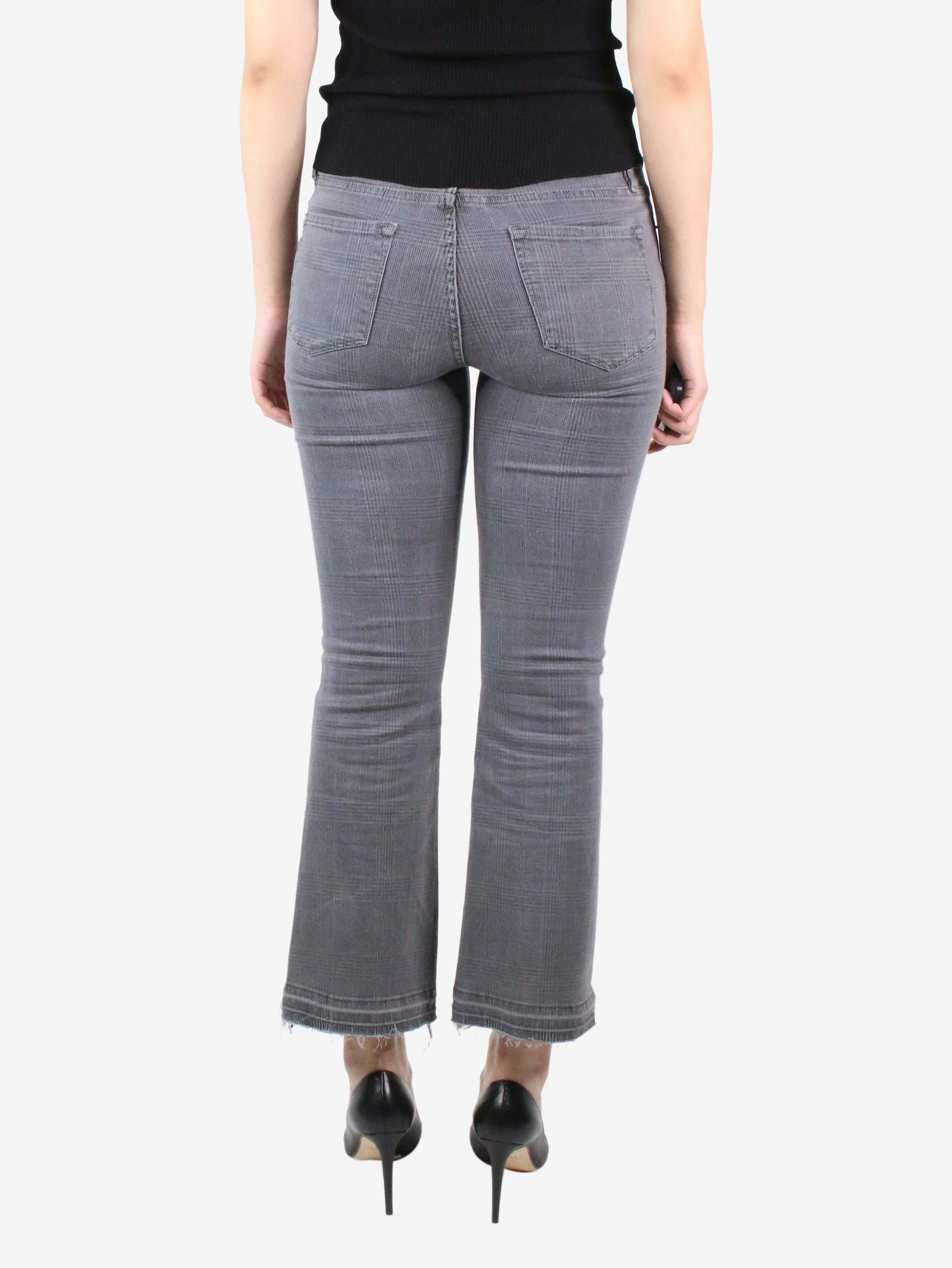 Grey check patterned jeans - size W27