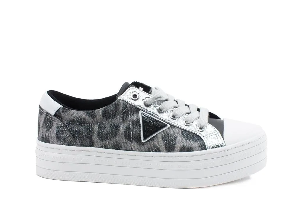 GUESS Sneaker Platform Leopard Leo Grey FL5BROFAP12