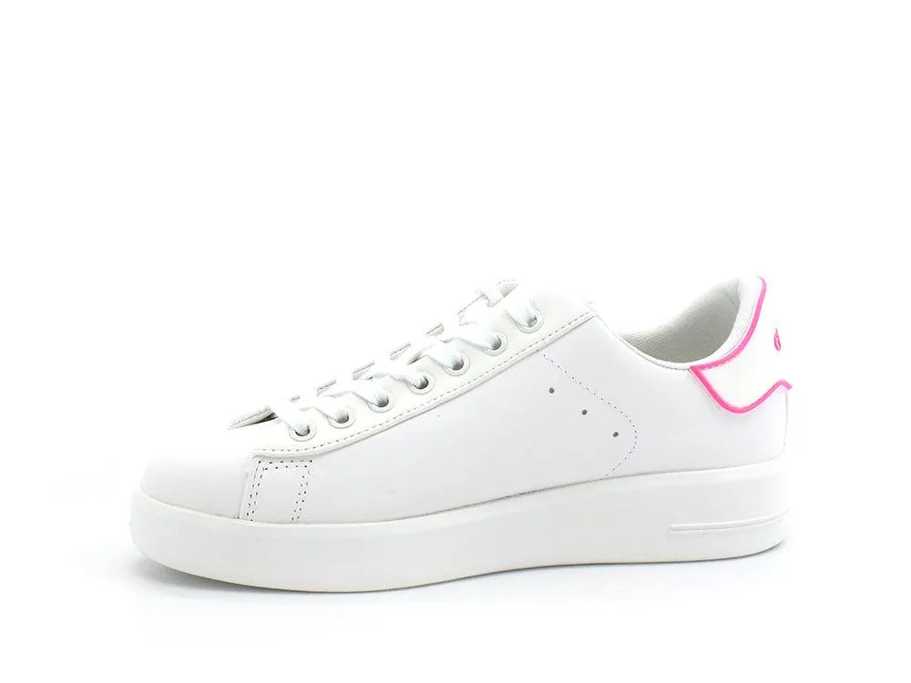 GUESS Sneaker Profilo Bicolor Fluo Logo White Fuxia FL6RKELEA12