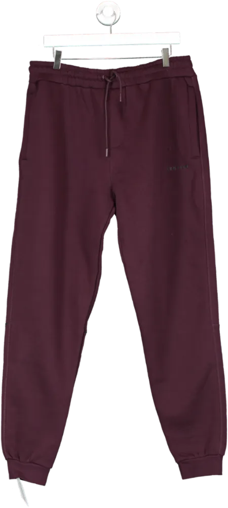 GYM KING Purple Outline Print Jogger - Burgundy UK XL