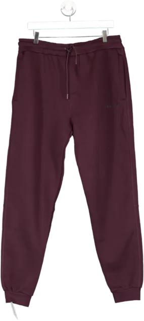 GYM KING Purple Outline Print Jogger - Burgundy UK XL