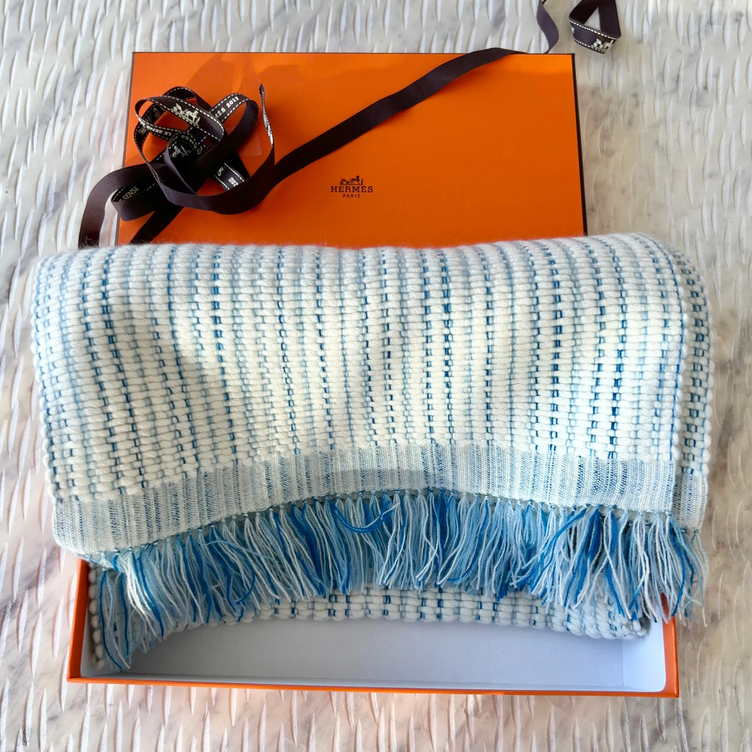 Hermes Boutis Muffler Scarf