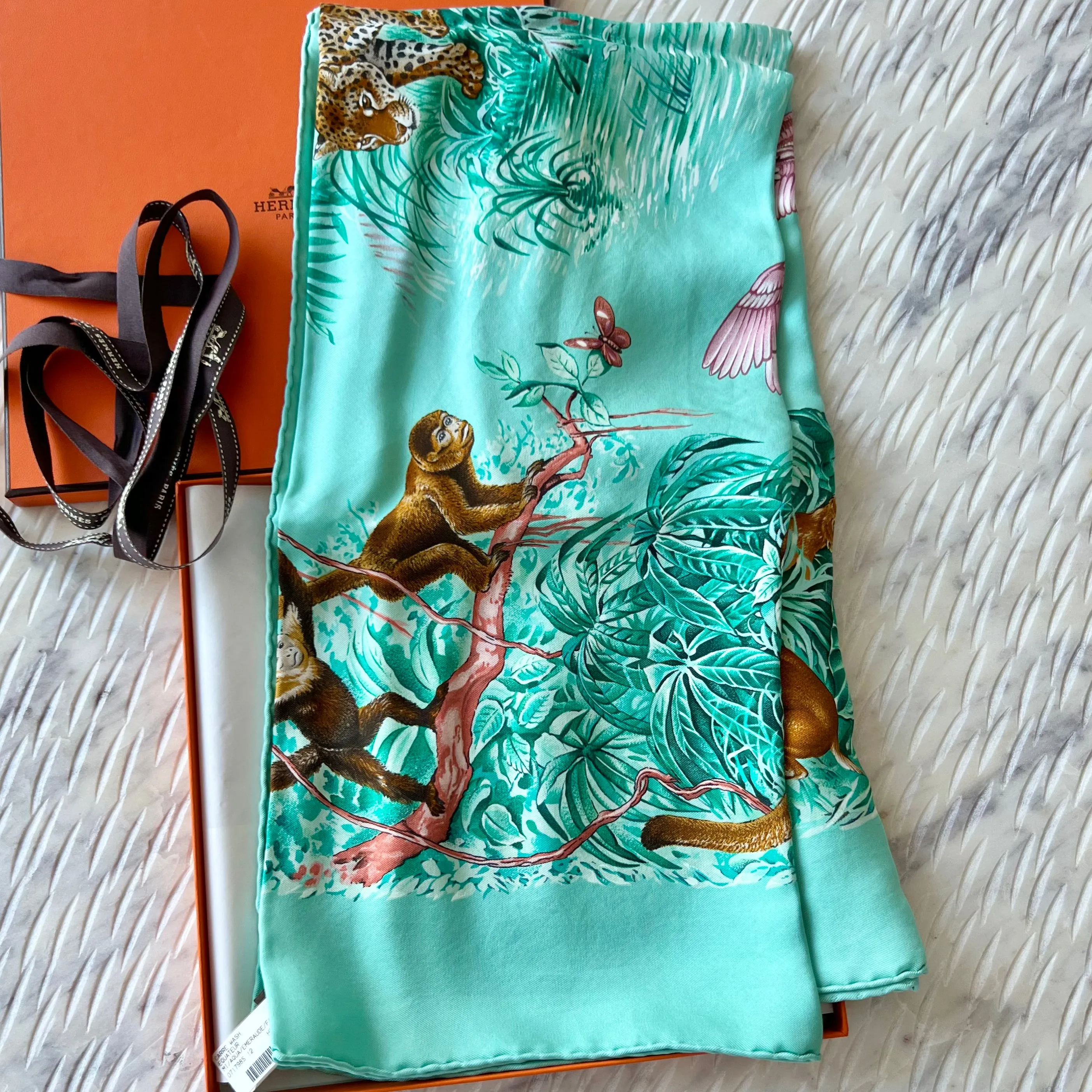 Hermes Carre Wash Silk Scarf 90