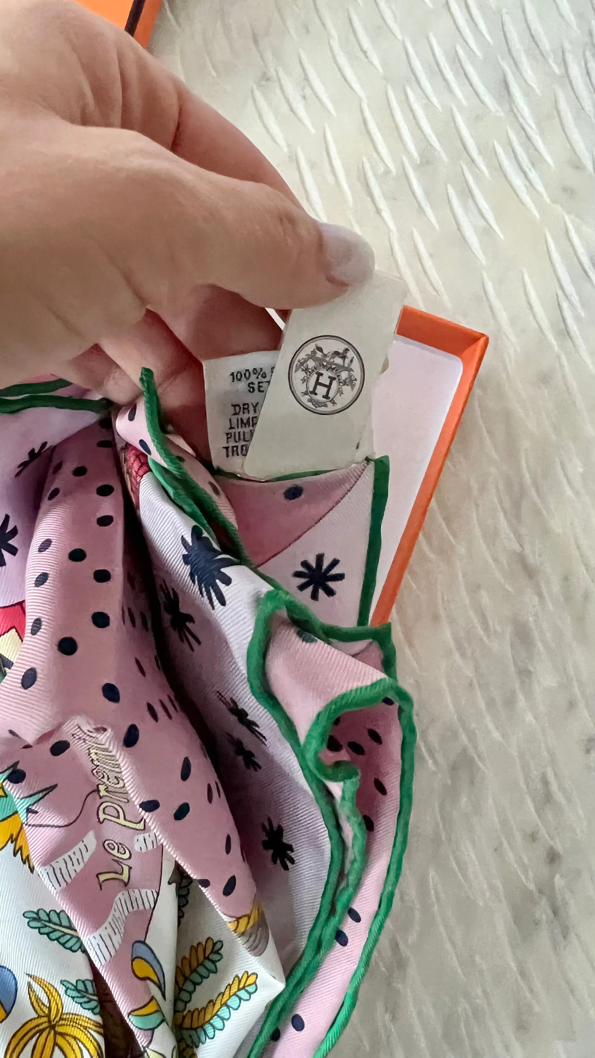 Hermes Silk Le Premier Chant scarf 90