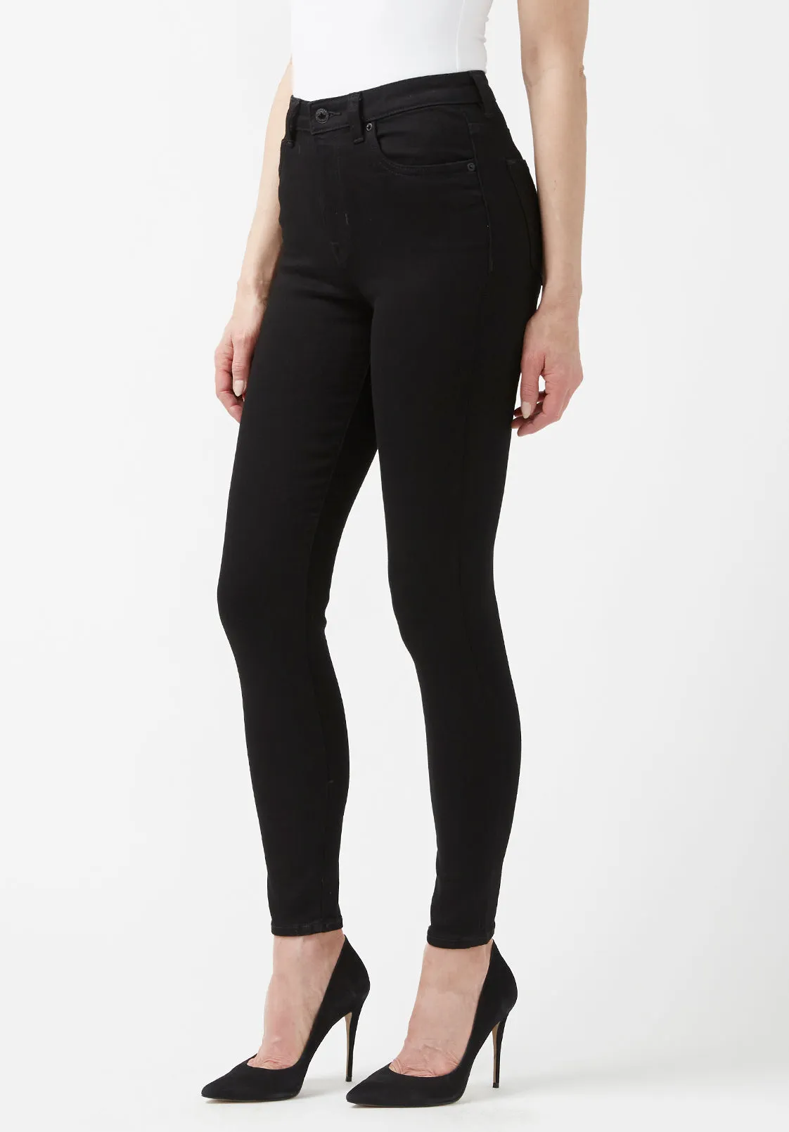 High Rise Skinny Skylar Women's Jeans in Black - BL15663