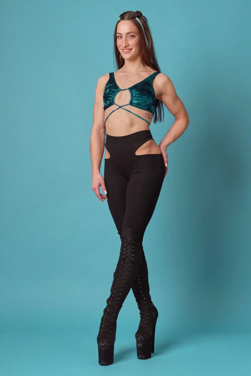 Black HotCakes Polewear Voyeur High-Performance Leggings