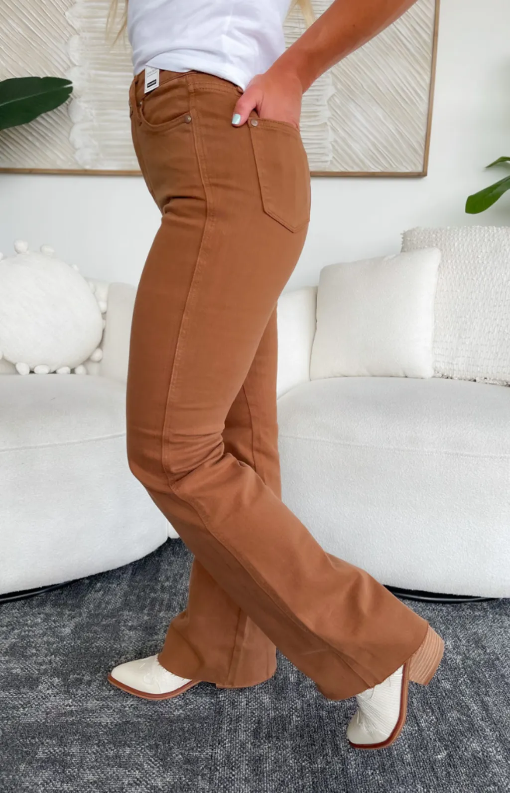 Joanna High Rise Camel Judy Blue Jeans