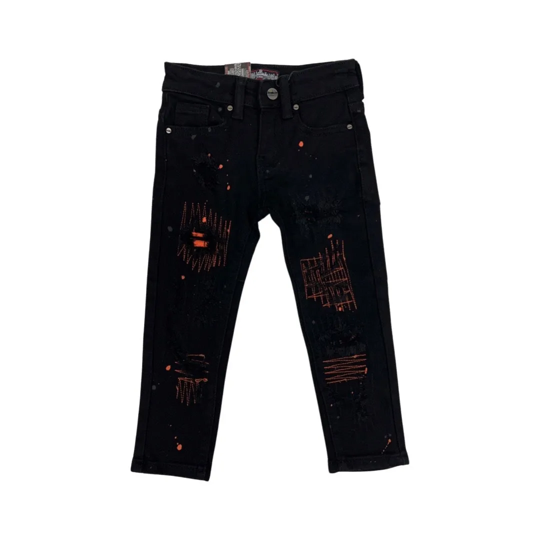 Kids Denimicity Patched Jeans (Orange)