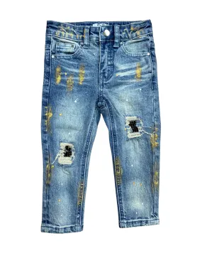 Kids Gold Patch Jeans