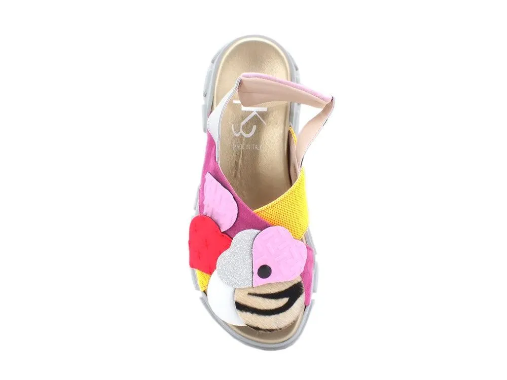 L4K3 Sandal Patch Fuxia B46-SAN