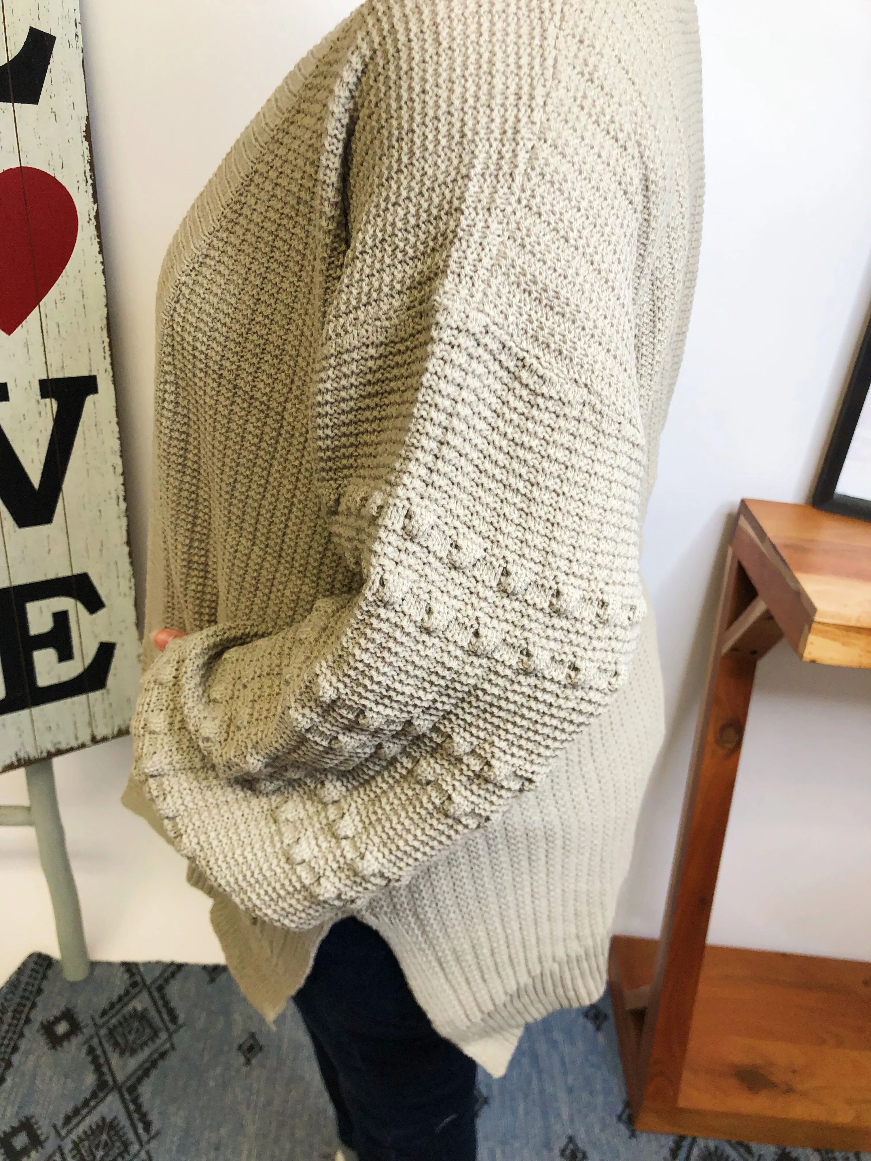 #L642 Pretty World Cardigan (Mocha)