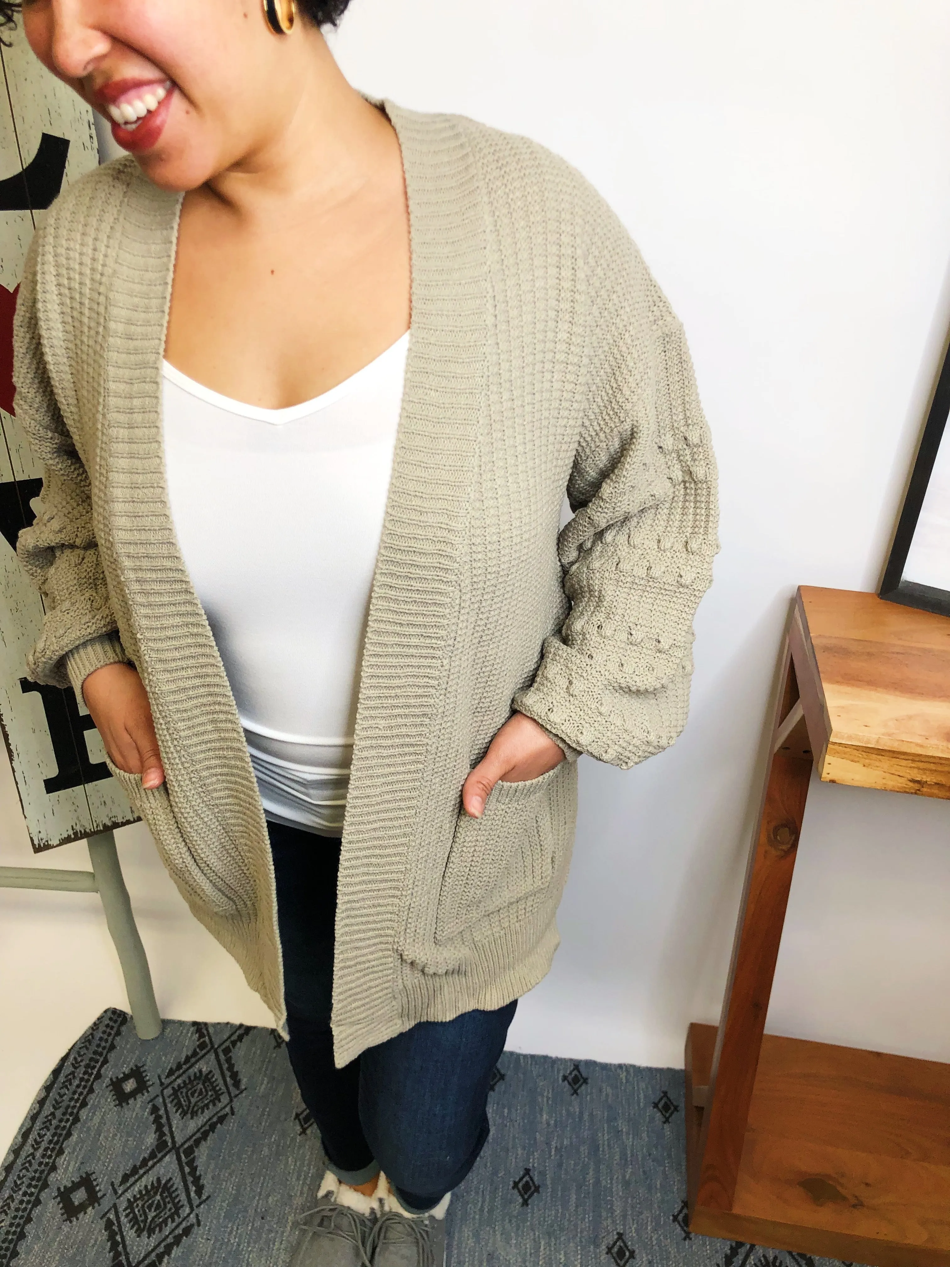 #L642 Pretty World Cardigan (Mocha)