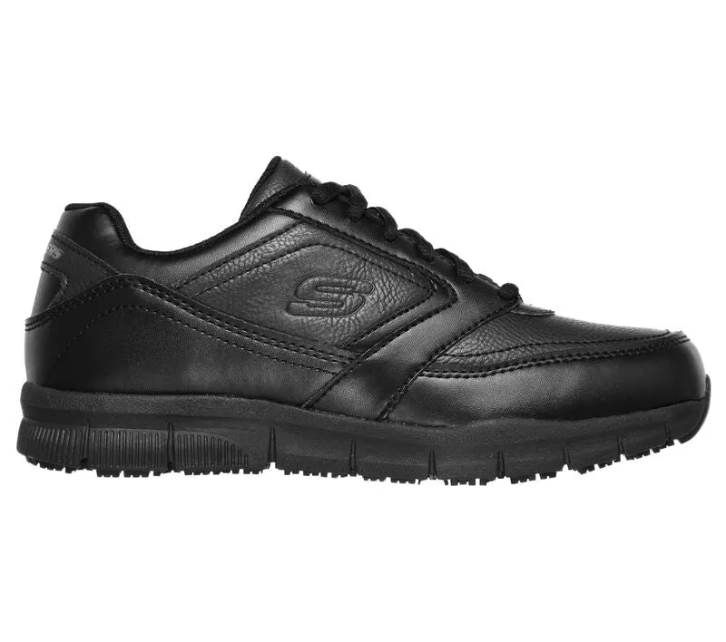 Ladies Skechers Work Shoes Slip Resistant Sole Memory Foam 77235 BLK sale