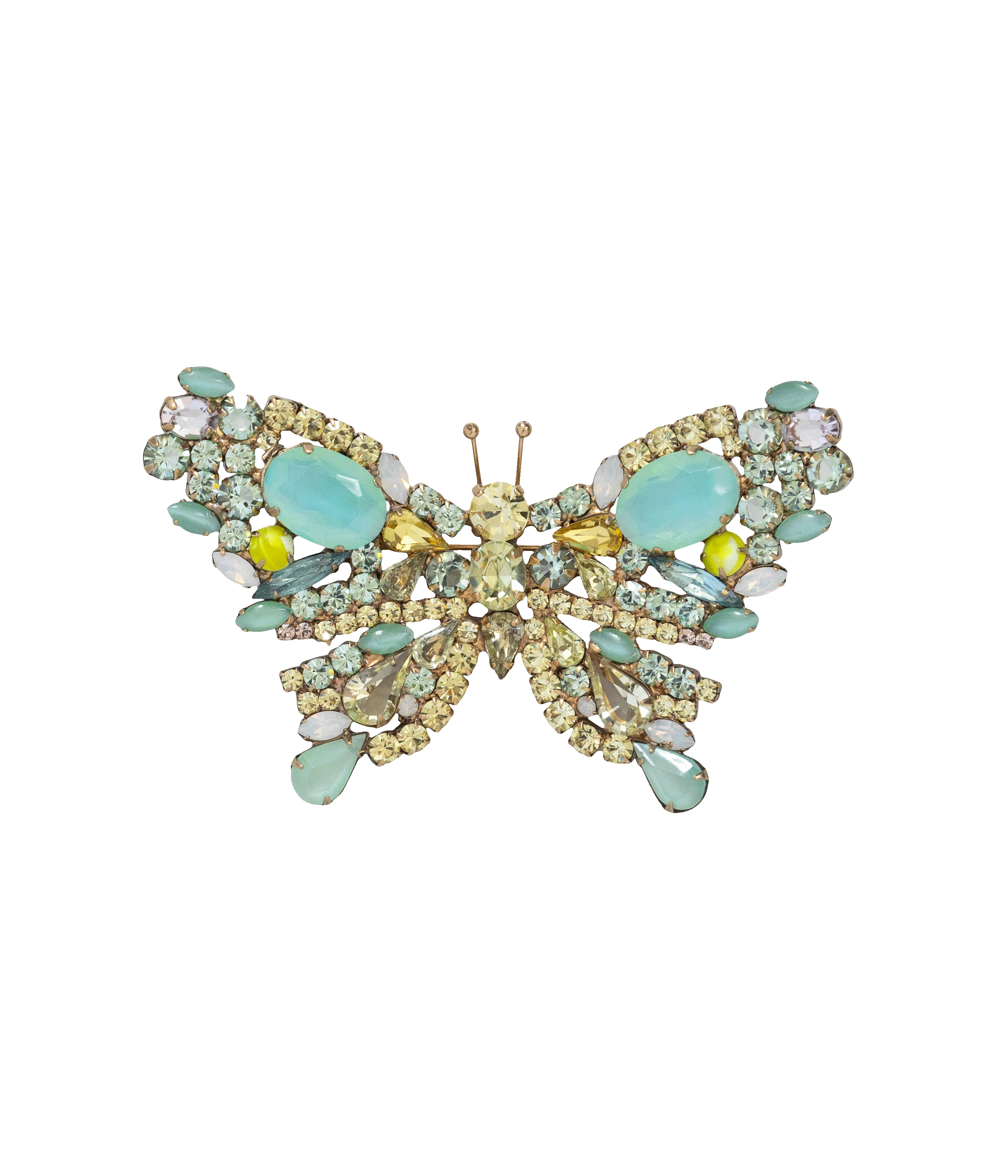 Large Butterfly in Green Opal / Jonquil