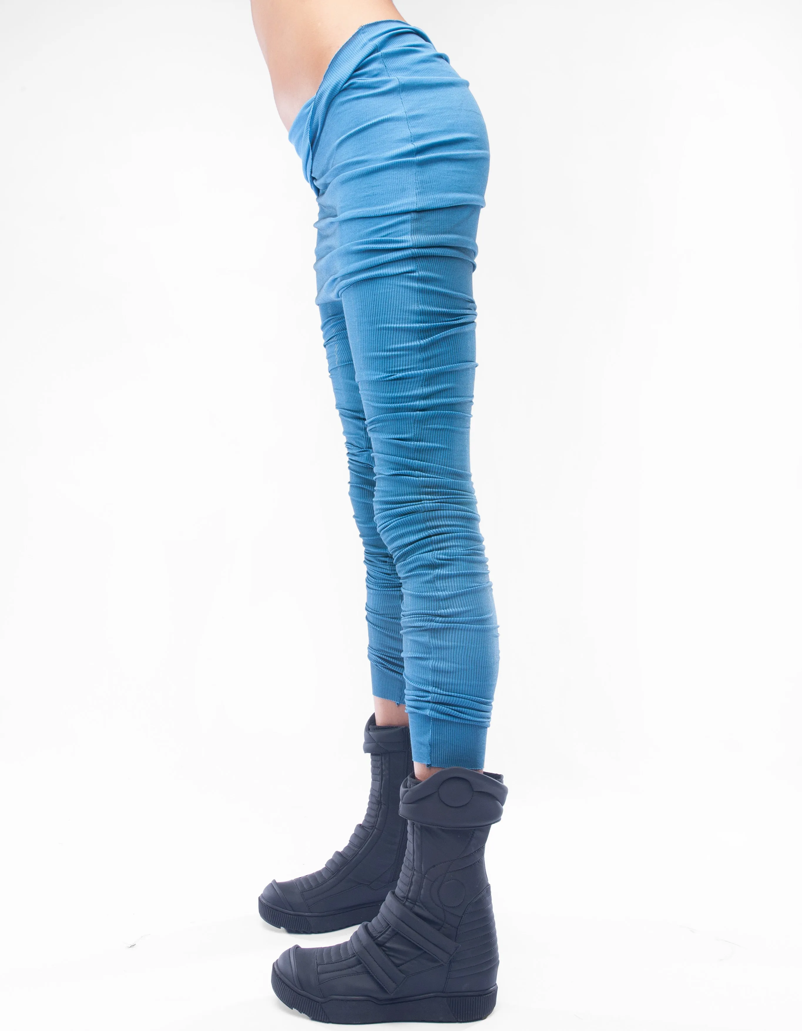 LEGGINGS RIB BLUE