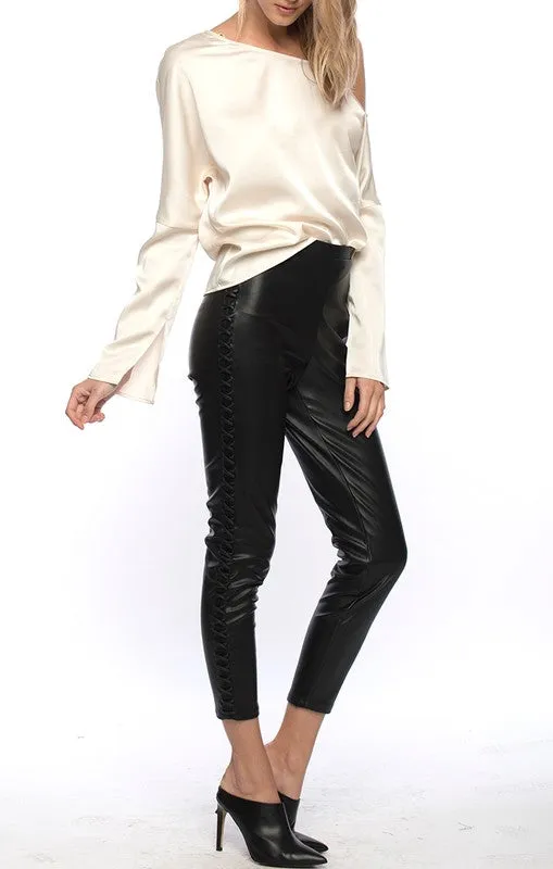 Line and Dot Daine Leather Leggings