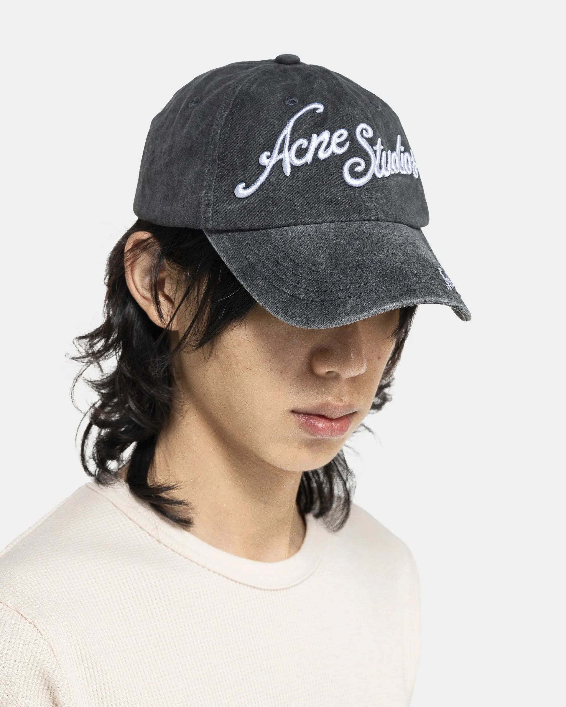 Logo Cap in Faded Black