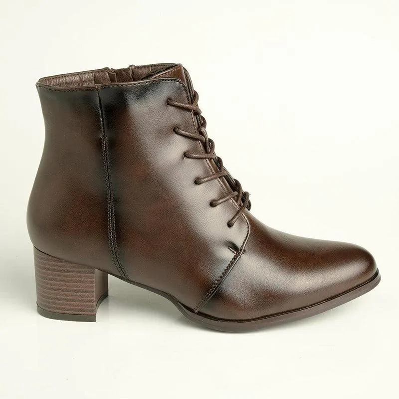 Madison Dress Lace Bootie - Brown