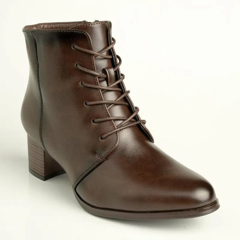 Madison Dress Lace Bootie - Brown