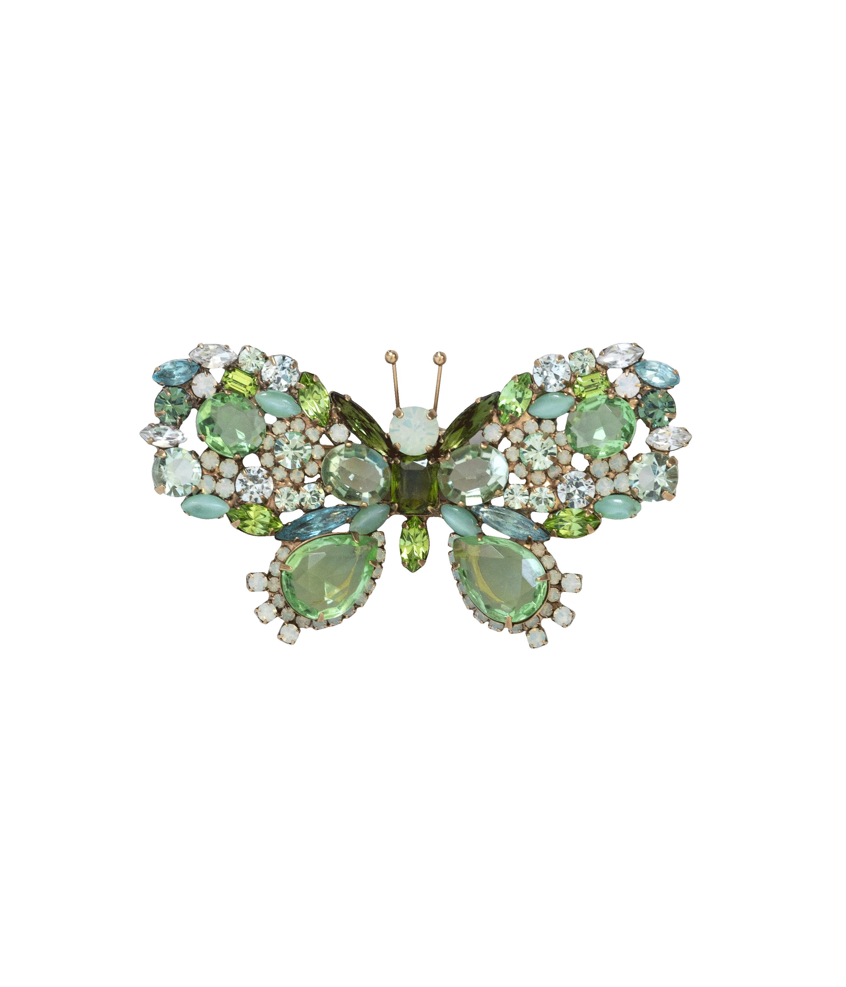 Medium Butterfly in Peridot / Aqua