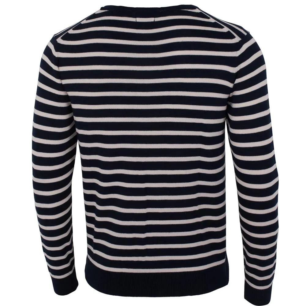 Mens Lightweight Cotton All Over Stripe Breton Jumper