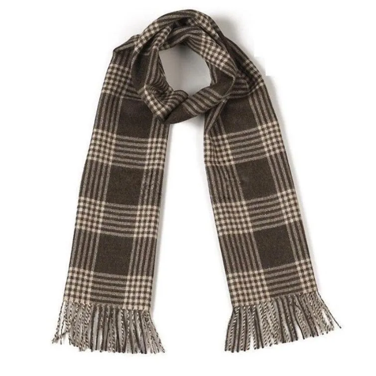 Men's Plaid Alpaca Scarf