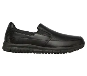 Mens Skechers Work Slip on Shoes Slip Resistant Sole Memory Foam 77157EC/BLK sale