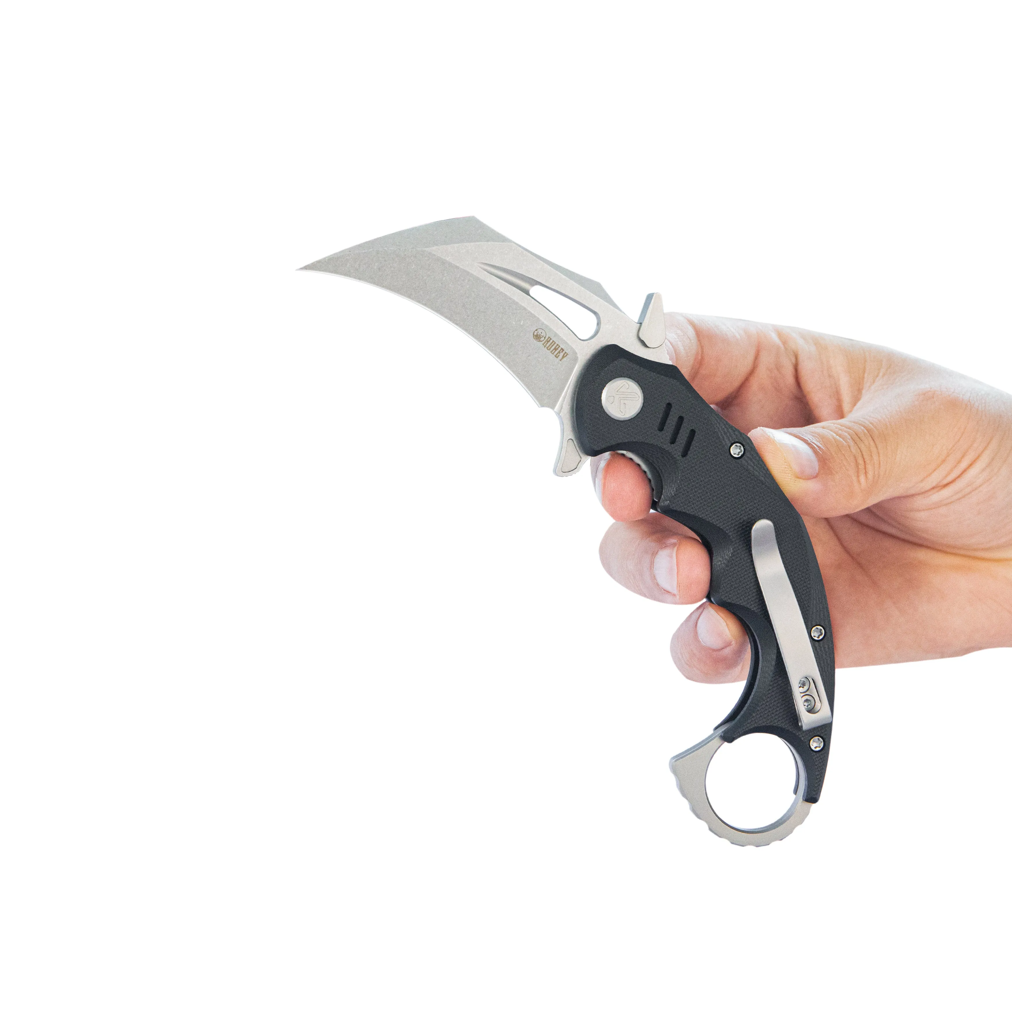 Mini Wrath Karambit Folding Knife Black G-10 Handle 2.44 Beadblast 14C28N Blade KU262A