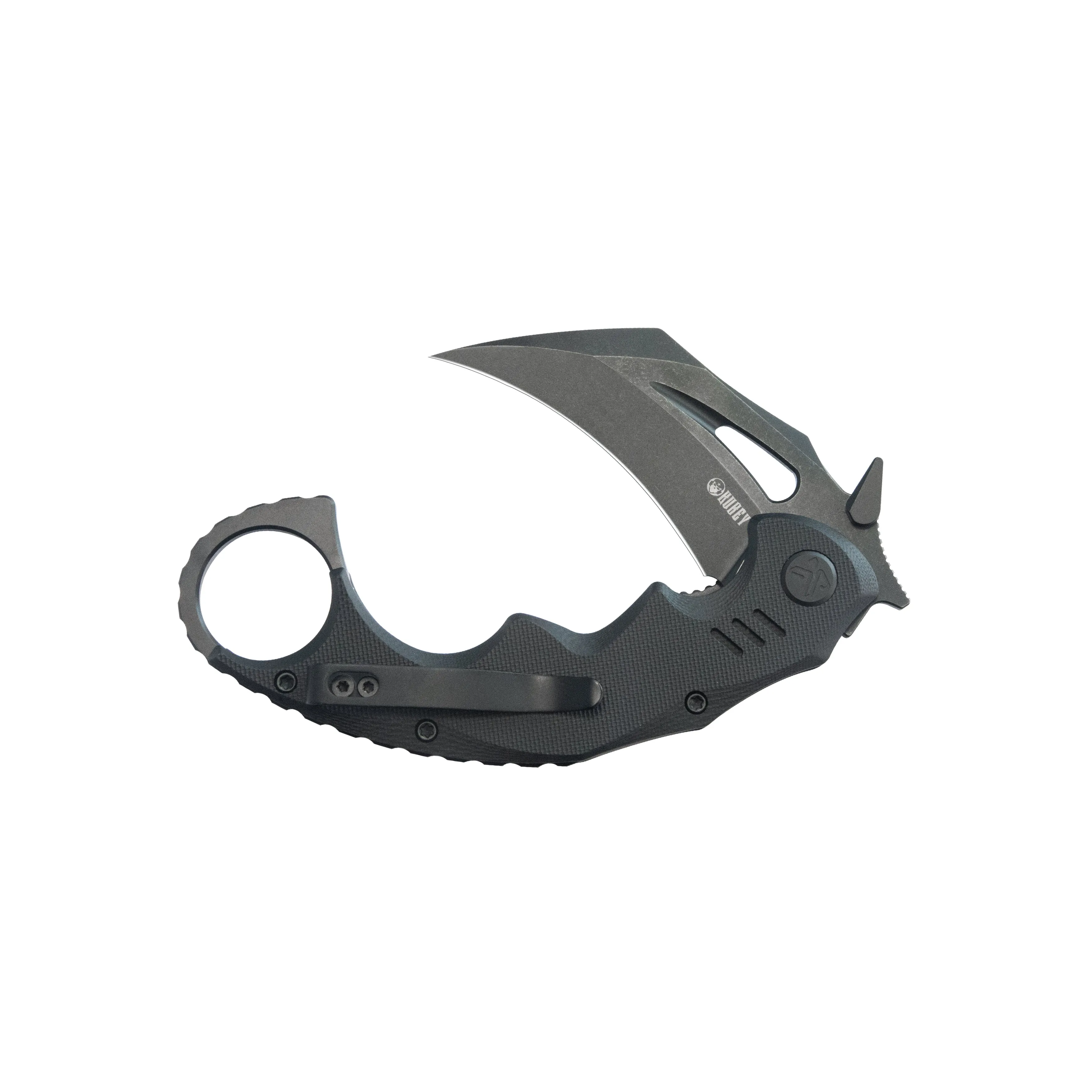 Mini Wrath Karambit Folding Knife Black G-10 Handle 2.44 Blackwash 14C28N Blade KU262E