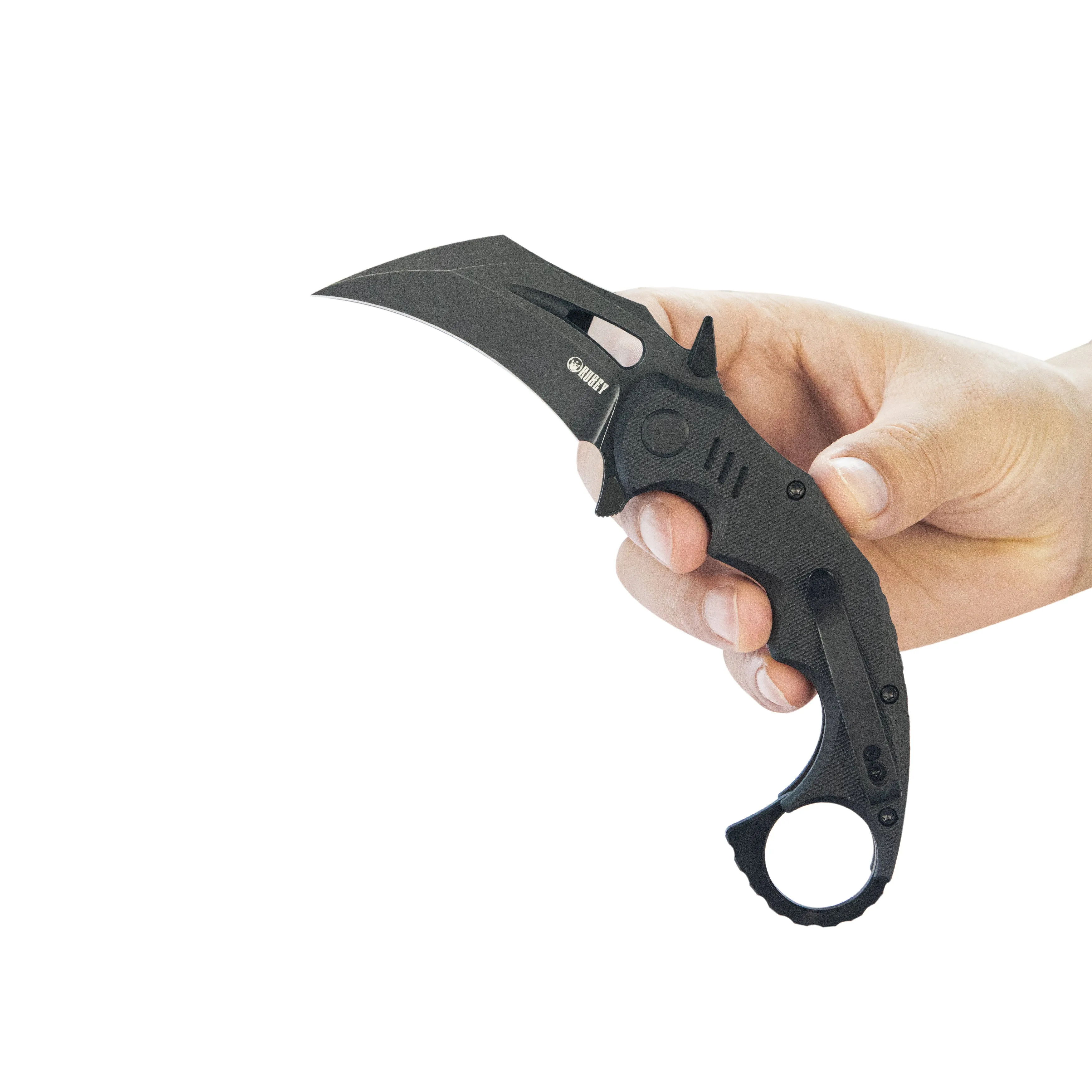 Mini Wrath Karambit Folding Knife Black G-10 Handle 2.44 Blackwash 14C28N Blade KU262E