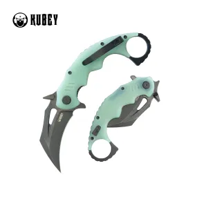 Mini Wrath Karambit Folding Knife Jade G-10 Handle 2.44 Blackwash 14C28N Blade KU262L