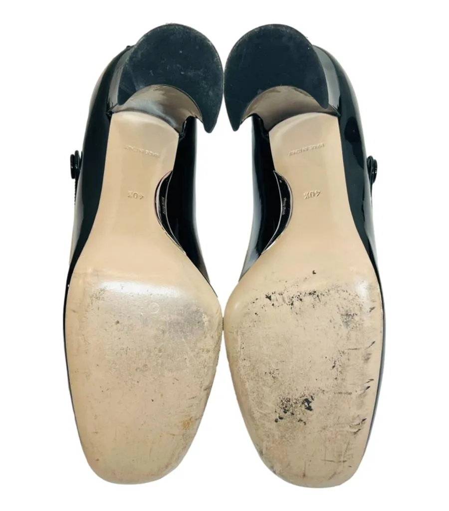 Miu Miu Patent Leather Mary Jane Pumps. Size 40.5