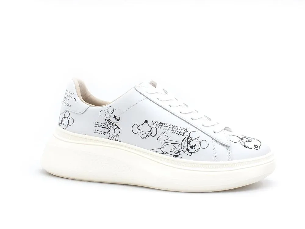 MOA Master Of Arts Disney Sneaker Platform Gallery Mickey Mouse White MD478