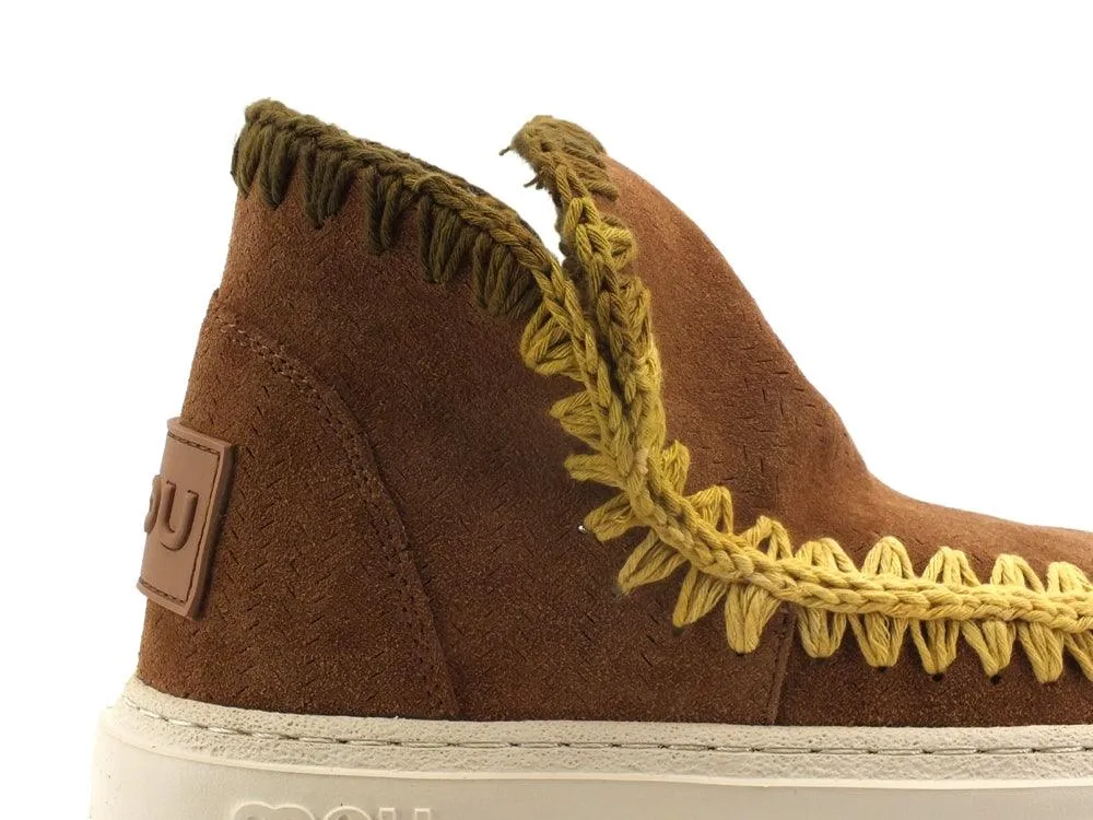 MOU Summer Eskimo Sneaker Bold  Degraded Stitching Brown Cognac MU.SW411001P