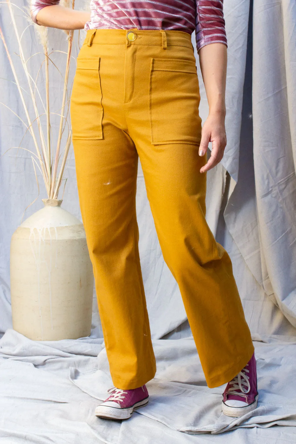 Mustard Twill Rodeo Pants (Last 6 and 10)