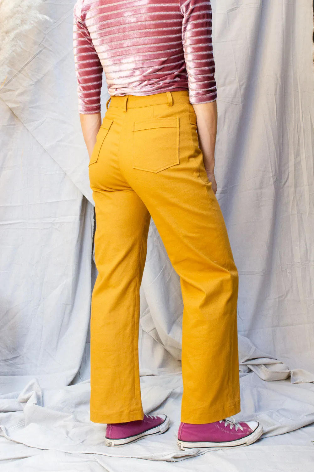 Mustard Twill Rodeo Pants (Last 6 and 10)