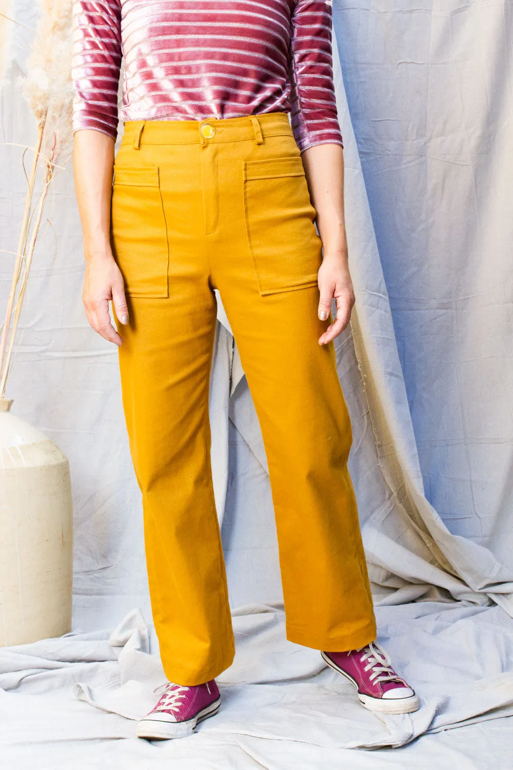 Mustard Twill Rodeo Pants (Last 6 and 10)