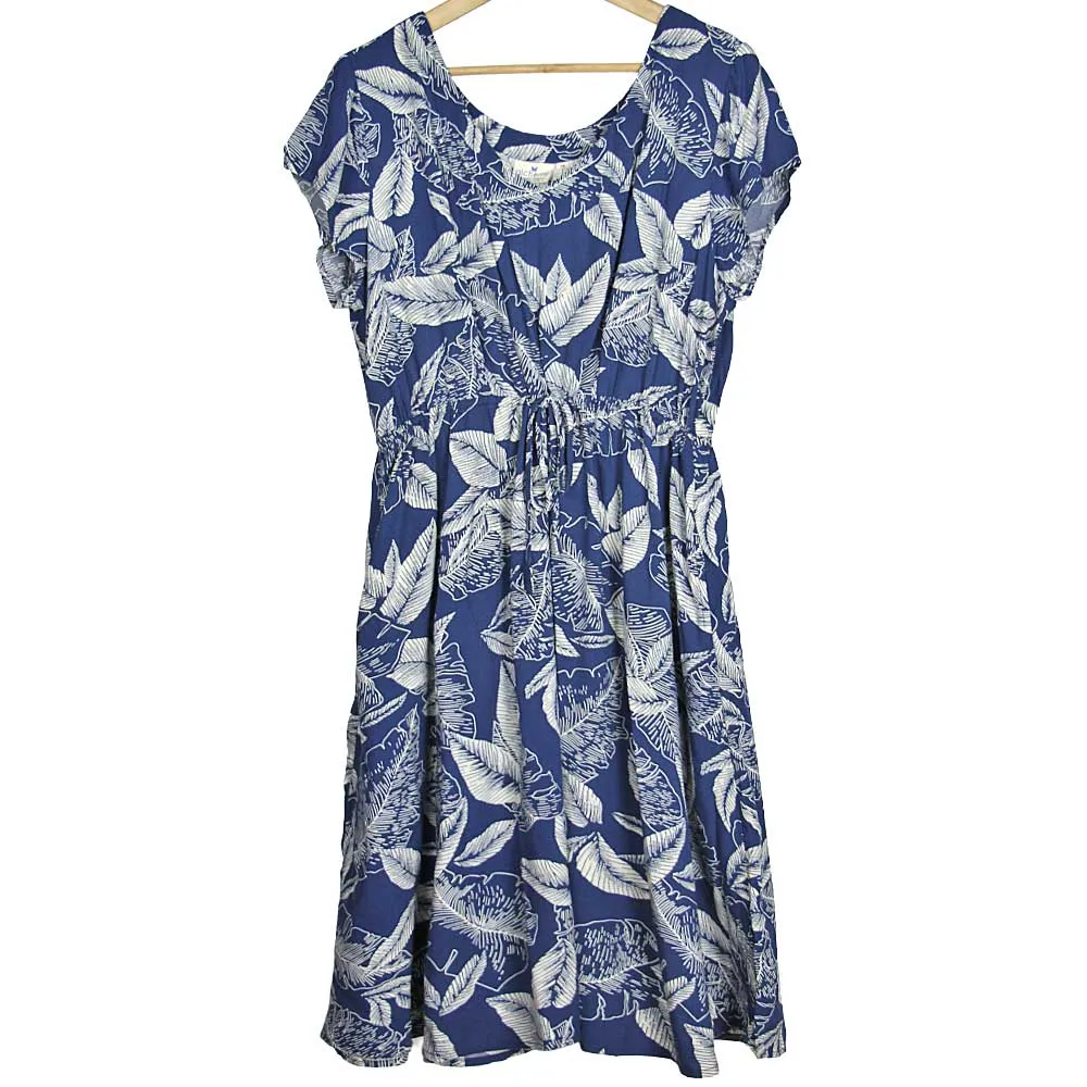 Navy Leaf Robyn Dress